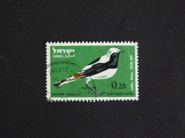 ISRAEL YT PA 30 OBLITERE - TRAQUET DEUIL OISEAU BIRD VOGEL - Aéreo