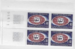 1967 Bloc De 4 Coin Numéroté Radiodiffusion Neuf ** N°1515 - 1960-1969