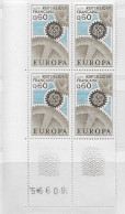 1967 Bloc De 4 Coin Numéroté Europa Neuf ** N°1522 - 1960-1969