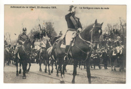 Avènement Du Roi Albert, 23 Décembre 1909.  Le Cortège En Cours De Route. - Manifestations