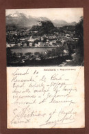 (RECTO / VERSO) SALZBURG - KAPUZINERBERG - PLI DIAGONAL A DROITE - BEAU TIMBRE ET CACHET - CPA - Salzburg Stadt