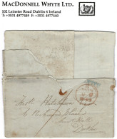 Ireland Dublin Dalkey Tenements 1849 Damaged Lettersheet With Blue DALKEY, Form Of Appeal Value Of Tenements - Voorfilatelie