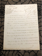 Autographe Du Député De La Vienne Sylvain Drault  1841 - Politisch Und Militärisch