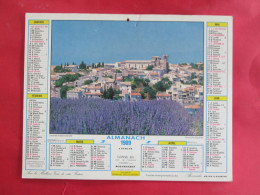 CALENDRIER ALMANACH 1989 LAVIGNE LAVANDE A VALENSOLE 04 CORDES 81 - Formato Grande : 1981-90