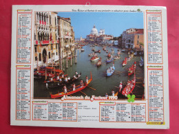 CALENDRIER ALMANACH 1990 OLLER VENISE PORTOFINO ITALIE - Big : 1981-90