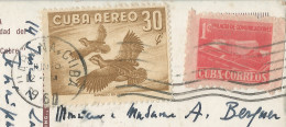 CUBA - FRANKED PC (VIEW OF SANTIAGO) SENT TO BELGIUM  -  GOOD FRANKING 1960 - Cartas & Documentos