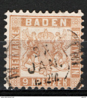 Germania Baden 1862 Unif. 19a O/used VF/F - Oblitérés