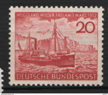 Germania 1952 Unif. 37 **/MNH VF - Unused Stamps