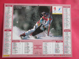 CALENDRIER ALMANACH 1992 LAVIGNE SKI ALPIN 1992 ALBERTVILLE F.PICARD PATINAGE ARTISTIQUE I.ETP. DUCHESNAY - Grossformat : 1981-90