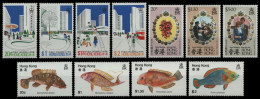 Hongkong 1981 - Mi-Nr. 368-371, 372-374 & 376-379 X ** - MNH - 3 Ausgaben - Ungebraucht