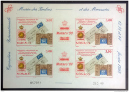 Monaco 1999 Unif.2201 Minisheet **/MNH VF - Blocchi