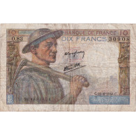 France, 10 Francs, Mineur, 1944, O.83, TB+, Fayette:8.12, KM:99e - 10 F 1941-1949 ''Mineur''