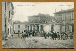 GALLARGUES  (30)  : " LA PLACE DU MARCHE " - Gallargues-le-Montueux