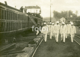 Carte Photo Foto Visite Royale Au Congo Belge 1928 Roi Albert 1er Et La Reine Elizabeth AFRICA AFRIQUE TRAIN - Kinshasa - Leopoldville (Leopoldstadt)