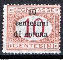 Trento E Trieste 1919 Segnatasse Sass.2 */MH VF/F - Trentino & Triest
