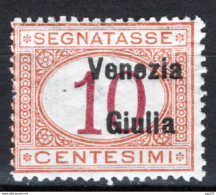 Venezia Giulia 1918 Segnatasse Sass.S2 **/MNH VF/F - Venezia Giuliana