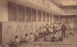 Brussel, Institut Supérieur Van Der Kelen De Bruxelles, Partie D'élèves Au Cours De Décoration (pk85706) - Educazione, Scuole E Università