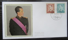 FDC Zijde 1651 'Marchand - Koning Boudewijn' - 1971-1980