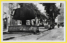 CPA BARJOLS Place Fontaine Le Champignon 1950 - Barjols