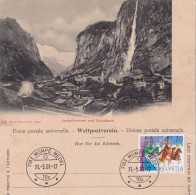 AK  "Lauterbrunnen Und Staubbach"  (LT Mompé Medel)     Ca. 1910/2001 - Briefe U. Dokumente