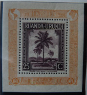 RUANDA- URUNDI  : 1949 -  Bloc UPU   N° 1A **  Cote : 395,00€ - Nuevos