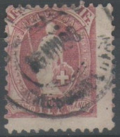 Suisse 1882 - Helvetia 1 F. Violet - Perforation Déplacée - Gebraucht