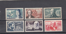 France - Année 1955 - Neuf** - N°YT 1012/17** - Inventeurs Célèbres - Unused Stamps