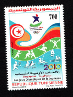 2010-Tunisia-Tunisie-Olympic Games Of Youth-Jeux Olympiques De La Jeunesse-Singapour 2010-Complete Set  MNH** - Ete 2010 : Singapour (JO De La Jeunesse)