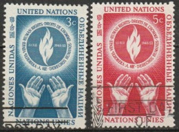 UNO New York 1953 Mi-Nr.25 - 26 O Gestempelt Tag Der Menschenrechte ( 3699/1) Günstiger Versand - Oblitérés