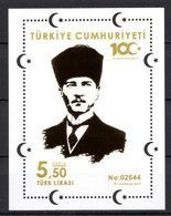 2019 TURKEY CENTENARY OF ATATURK'S ARRIVAL IN ANKARA SOUVENIR SHEET MNH ** - Blocks & Kleinbögen