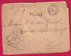 CONGO FRANCAIS LETTRE EN FRANCHISE CHARGE TRESORERIE DU CONGO FRANCAIS POUR PARIS 1906 LETTRE - Storia Postale