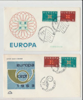 1963 N. 2 BUSTA EUROPA CEPT PREMIER JOUR D'EMISSION FIRST DAY COVER ERSTTAGSBRIEF 1°GIORNO EMIS. LUXEMBOURG - 1963