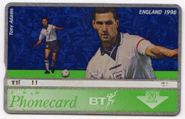 BT PHONECARD : ENGLAND 1996 - TONY ADAMS : 20 UNITS - BT Emissioni Pubblicitarie