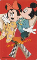 Télécarte JAPON / 110-181825 - DISNEY - N° 2 - NOUVEL AN NEW YEAR - MICKEY & MINNIE - JAPAN Free Phonecard - Disney