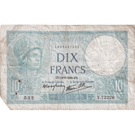 France, 10 Francs, Minerve, 1939, Y.72220, TB, Fayette:7.7, KM:84 - 10 F 1916-1942 ''Minerve''