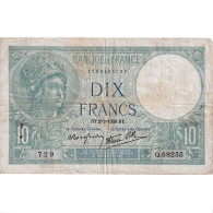 France, 10 Francs, Minerve, 1939, Q.68255, TB, Fayette:7.1, KM:84 - 10 F 1916-1942 ''Minerve''