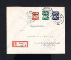 12439-GERMANY-DANZIG STATE.REGISTERED COVER DANZIG To OLBERNHAU.1940 WWII.DEUTSCHES REICH.Enveloppe RECOMMANDE - Brieven En Documenten