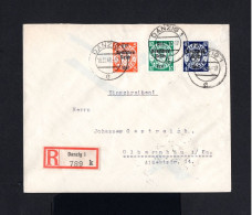 12439-GERMANY-DANZIG STATE.REGISTERED COVER DANZIG To OLBERNHAU.1940 WWII.DEUTSCHES REICH.Enveloppe RECOMMANDE - Briefe U. Dokumente