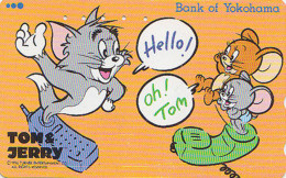 TC JAPON / 110-011 - BD COMICS - TOM & JERRY  BANQUE YOKOHAMA BANK - CHAT & SOURIS  CAT & MOUSE JAPAN Phonecard  - 19882 - BD