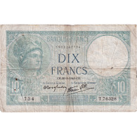 France, 10 Francs, Minerve, 1940, T.76328, TB+, Fayette:7.15, KM:84 - 10 F 1916-1942 ''Minerve''