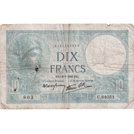 France, 10 Francs, Minerve, 1941, C.84051, TB+, Fayette:7.28, KM:84 - 10 F 1916-1942 ''Minerve''