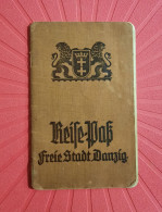 Danzig Free State Passport,  Pasaporte, Passeport, Reisepass - Historical Documents