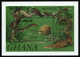 Ghana 1992 - Mi-Nr. Block 183 ** - MNH - Reptilien / Reptiles - Ghana (1957-...)