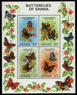 Ghana 1982 - Mi-Nr. Block 95 ** - MNH - Schmetterlinge / Butterflies - Ghana (1957-...)