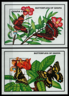 Ghana 1992 - Mi-Nr. Block 199-200 ** - MNH - Schmetterlinge / Butterflies - Ghana (1957-...)