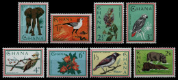 Ghana 1964 - Mi-Nr. 198-205 A ** - MNH - Fauna & Flora - Ghana (1957-...)