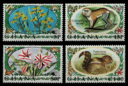 Ghana 1972 - Mi-Nr. 468-471 A ** - MNH - Fauna & Flora - Ghana (1957-...)