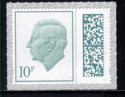 GB 2023 KC 3rd 10p Blue Green Barcoded Machin Umm MAIL ( 1322 ) - Ungebraucht