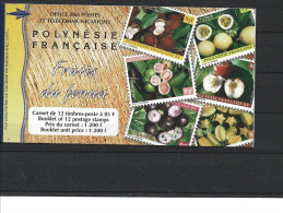 1999 POLYNESIE FRANCAISE Carnet 590-1 Ou 590-601** Fruits Du Fenua Côte 70.00 - Libretti