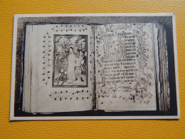 POSTEL  -  3 KAARTEN : Portret Van Abt. Colibrant - Handschrift Uit De 15de Eeuw - Oude Kazuifel Versierd - Mol
